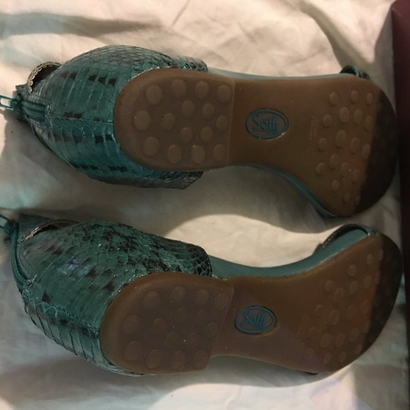 NEW Söfft leather snake textured sandals 9M EUR 40 - Picture 4 of 5